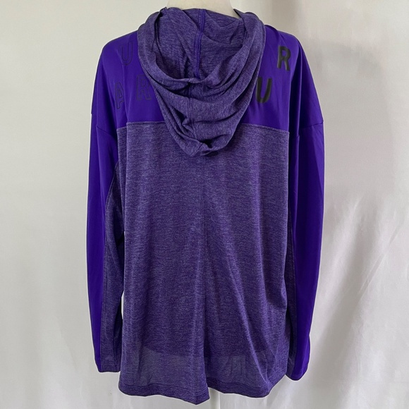 New Under Armour Graphic Print Loose Fit Hooded Top Tech Twist Purple Size Small - Picture 8 of 16